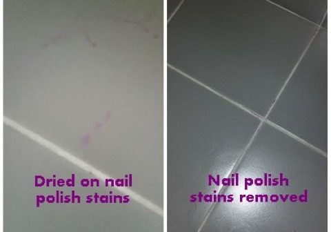 My friend's tip for using nail polish remover helped me get rid of marks  and stains around the home |