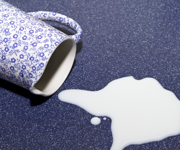 how to clean spilt milk